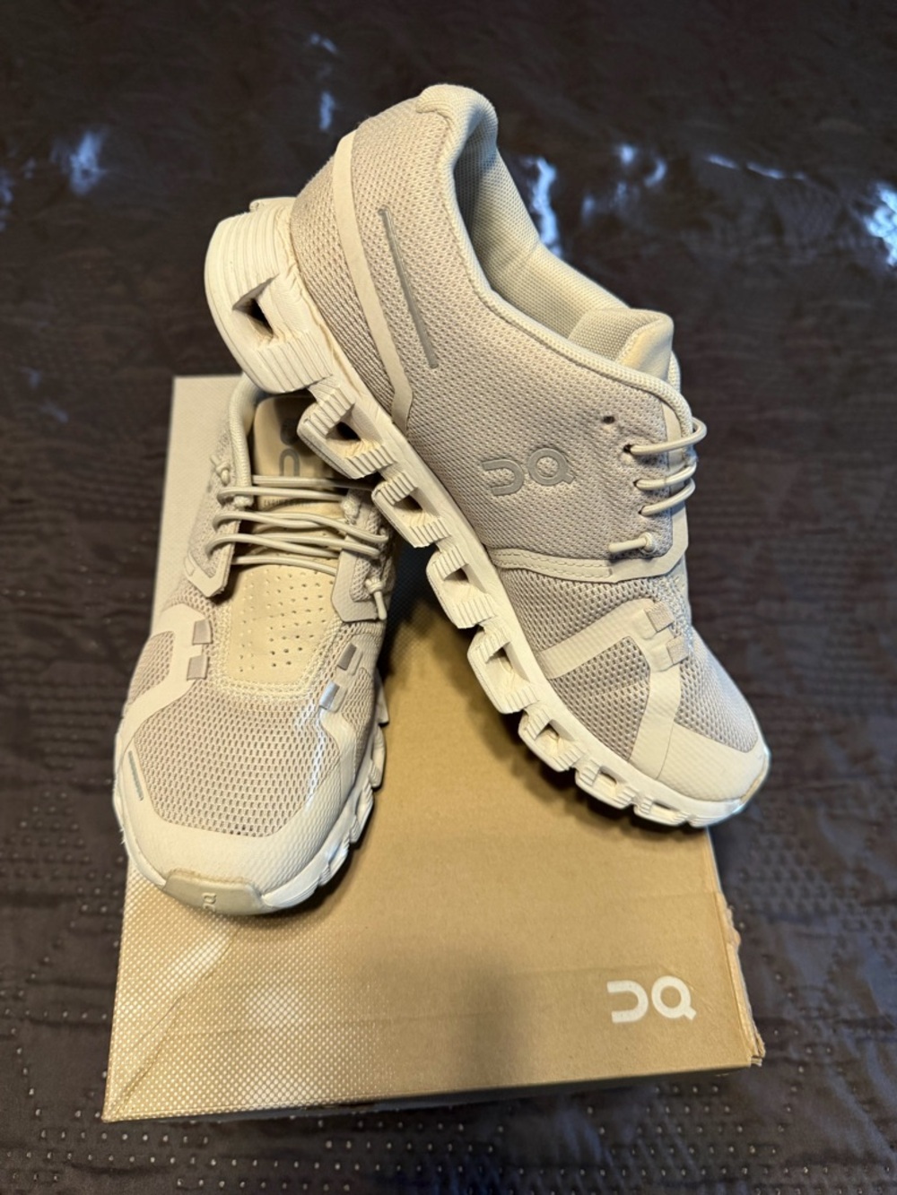 On Running Women's Cloud Sneakers in Light Beige/Cream